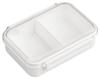 OSK Feel Easy Tight Lunch Box with Made In Dishwasher and Microwave with Simple Box, Freezer-Safe Dividers, White, 650ml, Japan, Safe, Two-Point