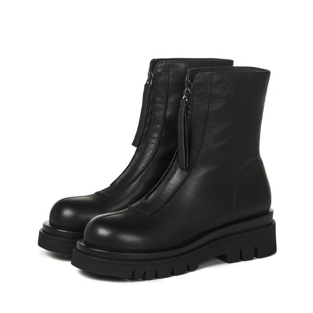 New Style Boots Sexy Women 'S Leather Autumn Platform Black Casual Platform Shoes Women 'S Shoes High Quality Motorcycle Boots