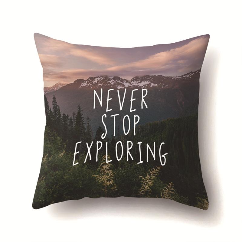 Modern Painted Simple Household Car Polyester Pillow Case Car Decoration Home Printed Waist Pillow Case