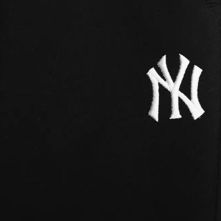 MLB Нью-Йорк Янкис Однотонные трикотажные джоггеры средней посадки с манжетами Унисекс Брюки Черный 31PT01111-50L