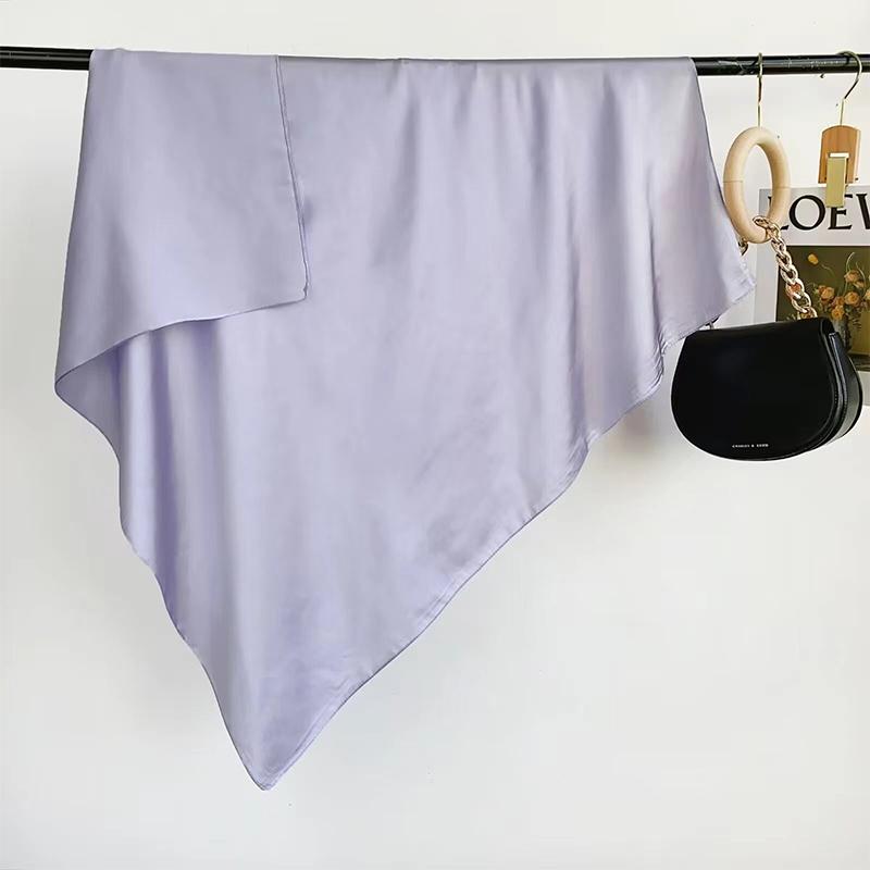 Print Satin Silk Square Scarf Hijab Women Bandana 90CM Headscarves Neckerchief Ladies Muffler Shawl Wrap Foulard Headband