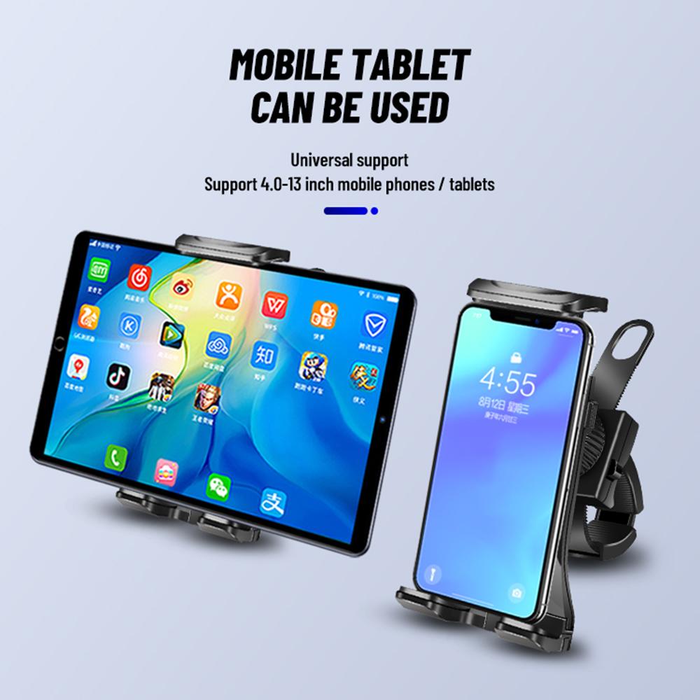 Универсальный держатель для планшета для велосипедной беговой дорожки - Регулируемое крепление на руль для iPhone 11-15, устройств Samsung Galaxy Tab 4-11 дюймов