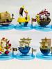 New 8 Pirate Ship Straw Hat Road Plum Blossom  Anime Good News Sun Blackbeard Model Ornament Twisted Doll Acg Toy Gift