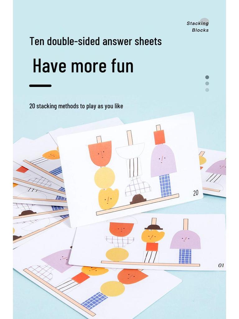 Креативные развивающие строительные блоки для малышей с крупными деталями - Сопоставление форм и картинок, Игрушки для раннего развития