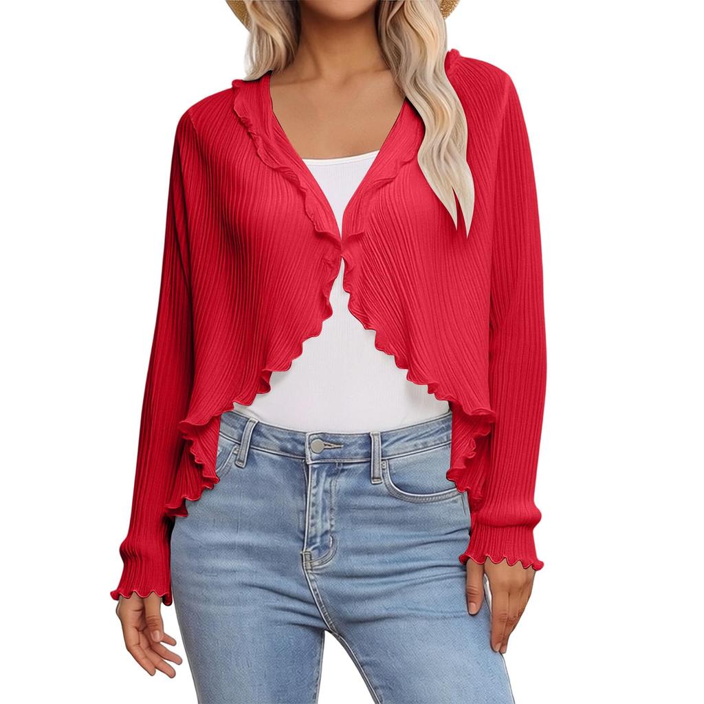 Women Fashion Solid Color Car Driving Sun Protection Shawl Breathable Outdoor Sunscreen Scarf Beach UV Protection Loose Casual Style Ruffled Shawl