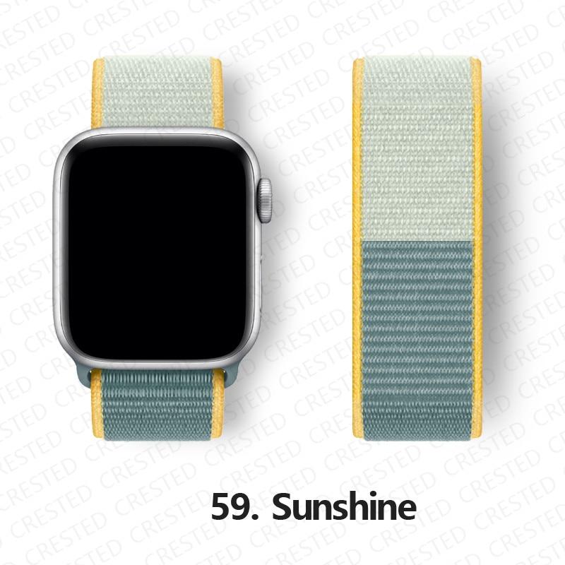 Нейлоновый ремешок для Apple, ремешок для часов 44 мм, 40 мм, 42 мм, 38 мм, браслет для умных часов, ремень, спортивный браслет-петля, iWatch series 3, 4, 5, 6, se, ремешок