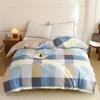 1Pc Geometric Plaid Style Duvet Cover 100% Cotton Skin-friendly Soft Comforter Cover Queen King Size Bedding Bedroom Decor