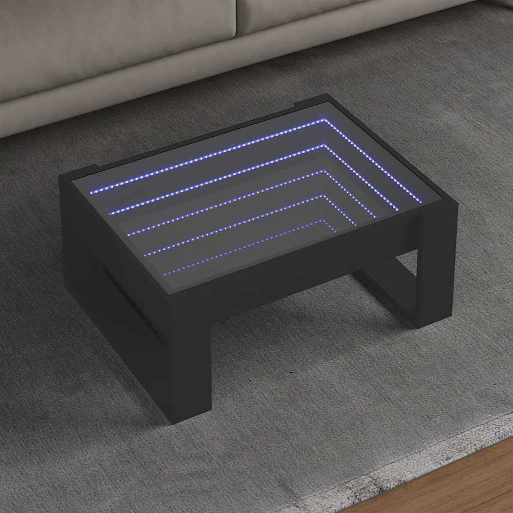 Кофейный столик Infinity LED Черный 70 x 53 x 30 см