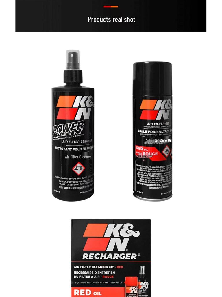 K&N Воздушный фильтр Высокопоточный Набор для очистки с маслом для ухода