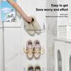 1Pc Simple Shoe Rack Wall-Mounted Bathroom Slippers Hook Holder Shoes Slipper Drain Storage Drying Rack Shoe Organizer Hanger