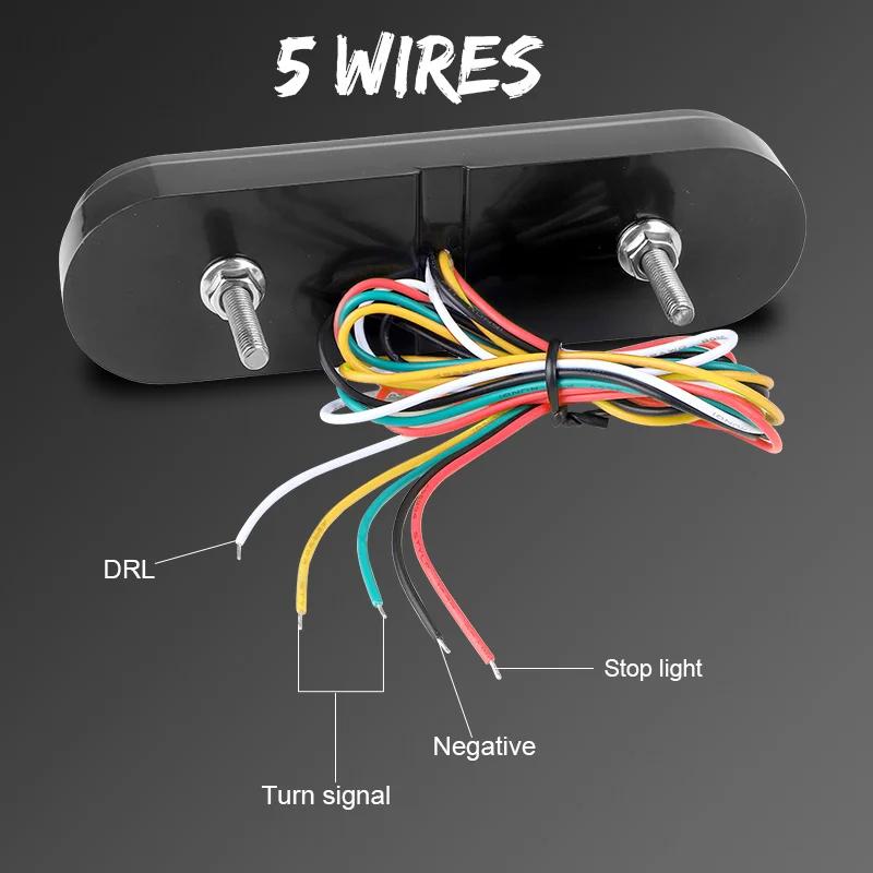 60 светодиодов для мотоцикла, светодиодные задние фонари, стоп-сигнал, указатель поворота, DRL для мотоцикла, велосипеда для грязи, электромобилей, ATV UTV 10-72 В