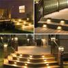 4 Pack LED Solar Deck Lights Waterproof for Garden Pathway Yard Patio