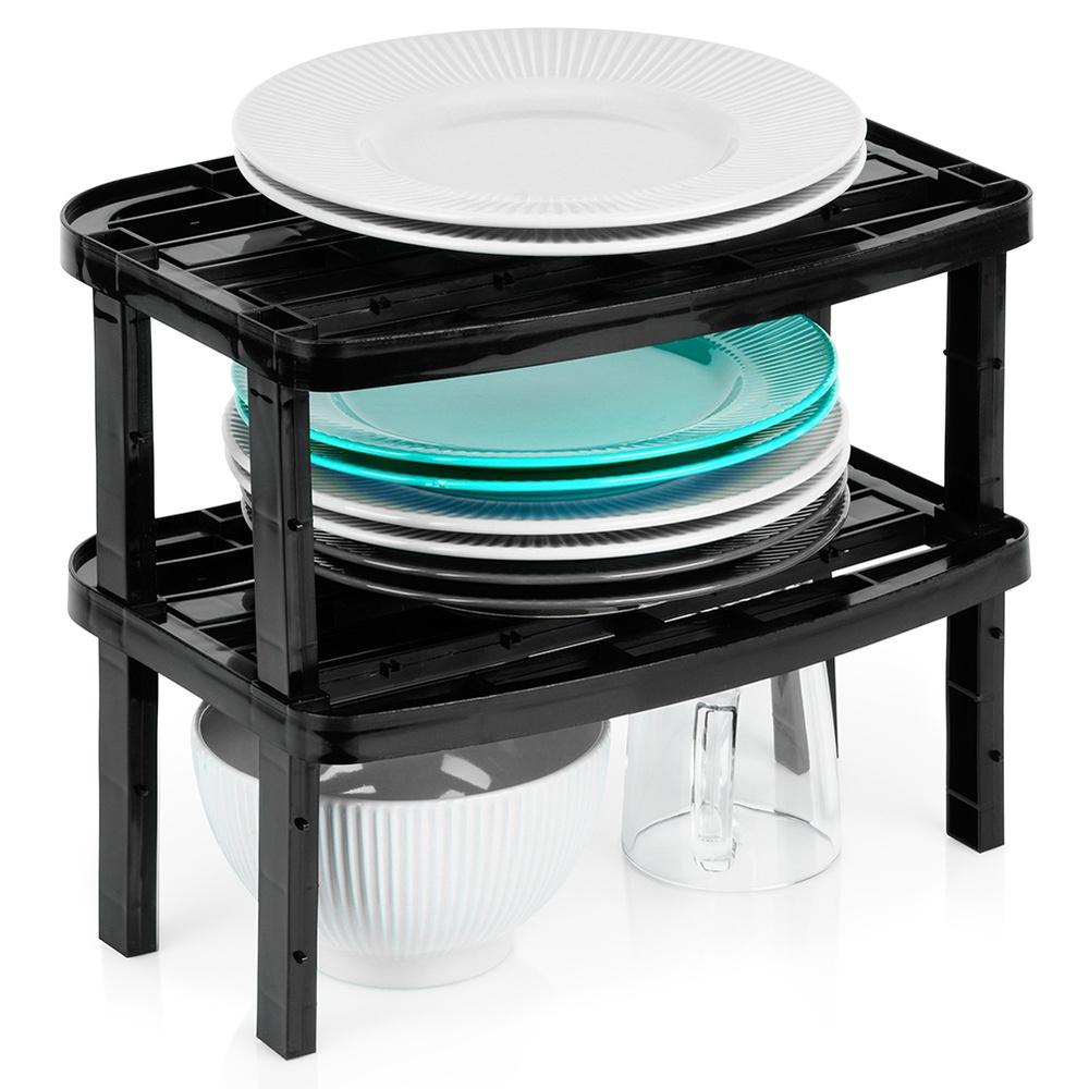 Black kitchen shelf 31x22x13.5 / 11.5 cm 2 pcs.
