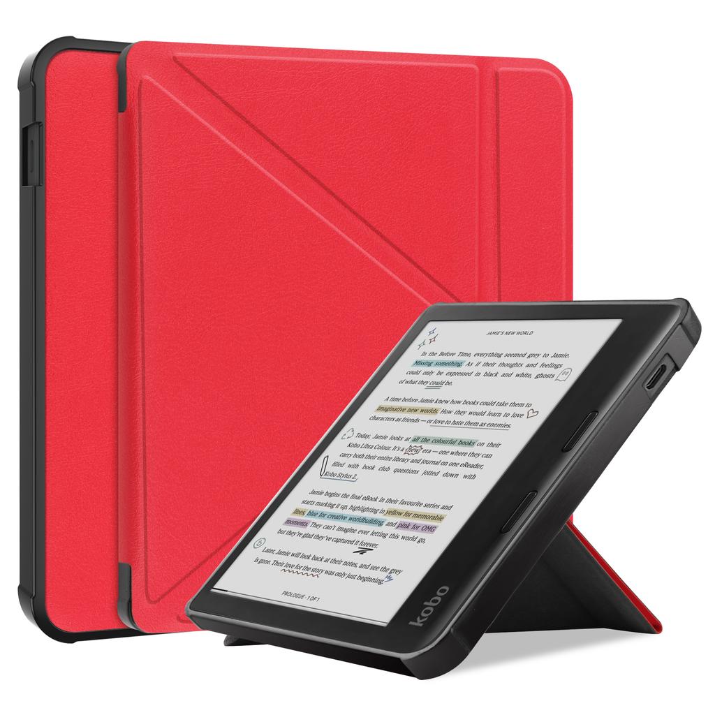 Stand Case for Kobo Libra Colour eReaders PU Leather Sleeve Cover with Auto Wake/Sleep