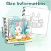 1pc,Bunny Colouring Book - Teen Colouring Book - 30 Sheets, 8.3x 8.3 Inches, Adult Stress Relief, Birthday, Easter Holiday Gift