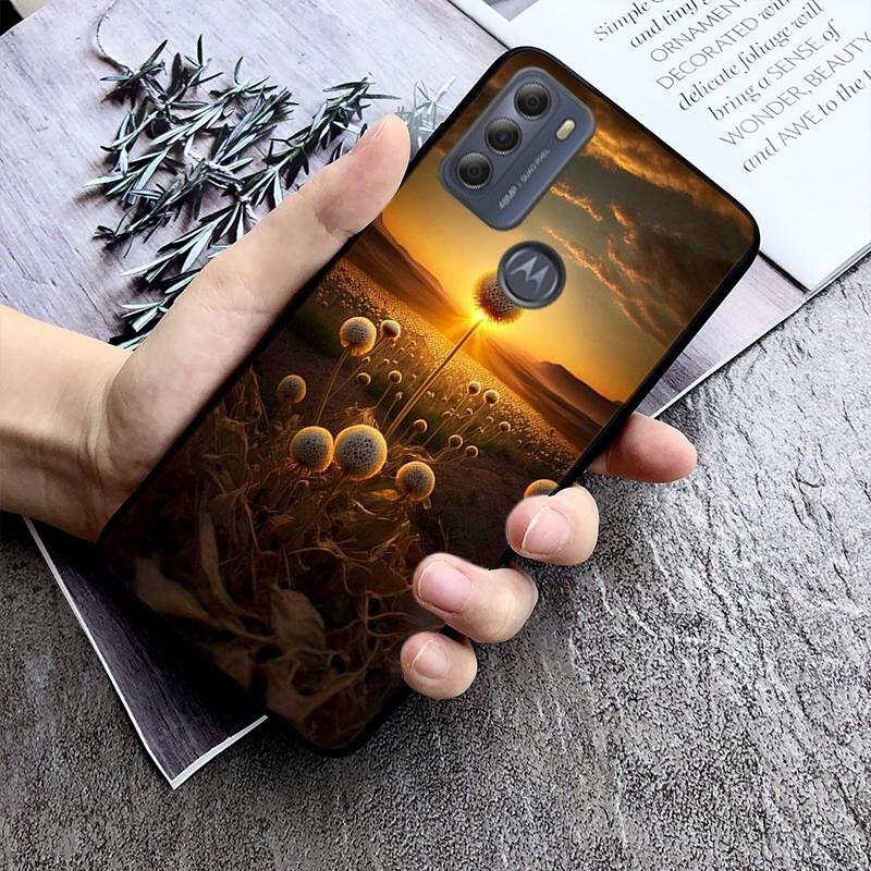 Красивый чехол для телефона с изображением одуванчика для Moto G84 G22 G32 G42 G52 G62 G53 G72 G60 G60S G100 G10 G20 G30 G13 G50 G 5G G Pure