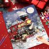 1pc Diy Paint By Numbers Kit Christmas Train Christmas Gifts Easy Hand Drawn Picture Paint Decor For Home 40x50cm/16x20inch Without Frame