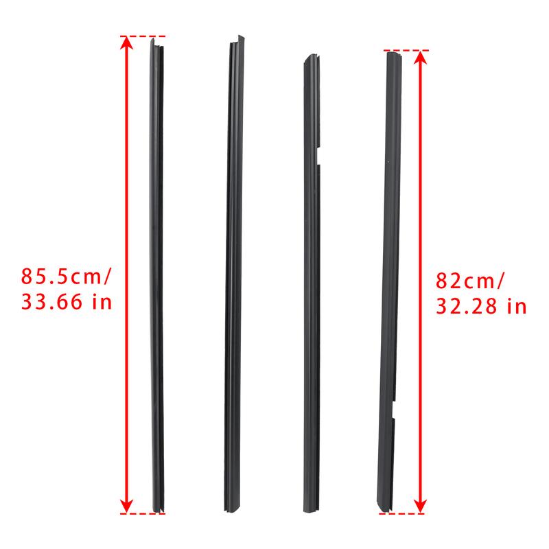 Artudatech 4PCS Outside Window Moulding Weatherstrip For Honda Insight 2010 2011 2012 2013 2014