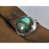 Natural Blue Labradorite Gemstone 925 Solid Sterling Silver Ring Size US-7.5 PG-71