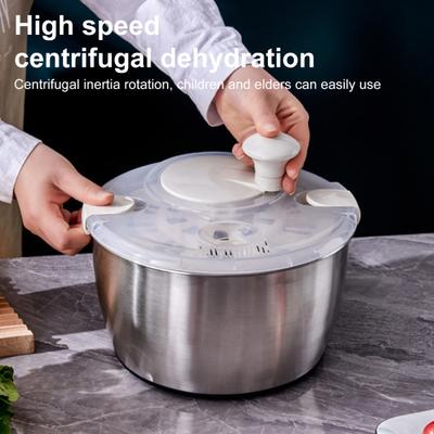 Yousheng Salad Spinner нержавеющая сталь роторная сушилка для салата салатный миксер 5л многофункциональный дегидратор с фильтром корзина и крышка для салата фрукты