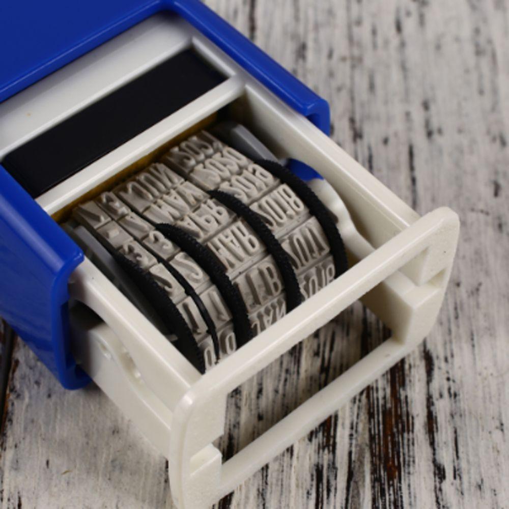 Канцелярские товары Сделай сам Квадратные Английские Печати Разноцветные Чернила Датер Пластик