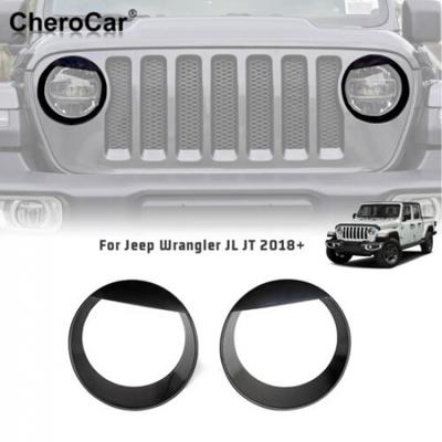 2x Накладка на переднюю фару ert Аксессуарные ободки для Jeep Wrangler JL Sport 18+