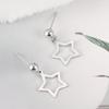 Серьги из стерлингового серебра S925 для женщин, минималистичные короткие серьги в форме звезды, корейский стиль, геометрические пятиконечные звезды, серебряные аксессуары
