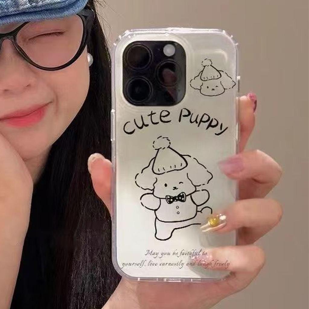 For Apple Mobile Phone Protective Case Cartoon Transparent Mobile Phone Case All-inclusive Glacier Pattern Mobile Phone Case