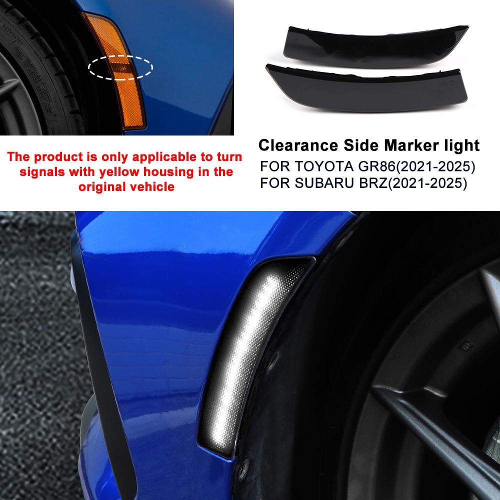For USDM Subaru BRZ Toyota GR86 2025 2025 2025 2025 2025 LHD RHD Car Side Clearance Marker Light White Signal LED Indicator Lamp