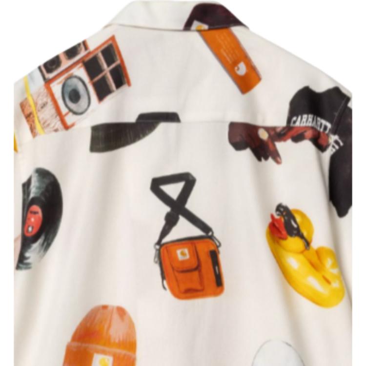 Carhartt WIP Рубашка с коротким рукавом и принтом на пуговицах Мужские рубашки I0345742-UK-XX