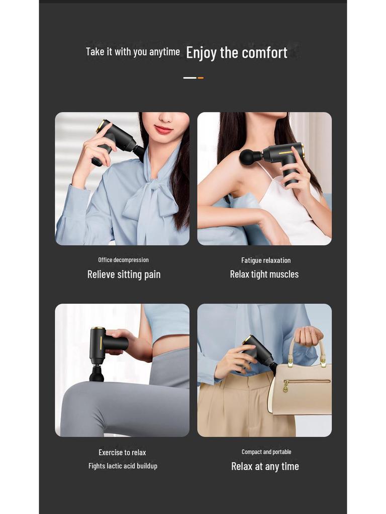 Профессиональный многофункциональный электрический шейно-фасциальный массажер-пистолет