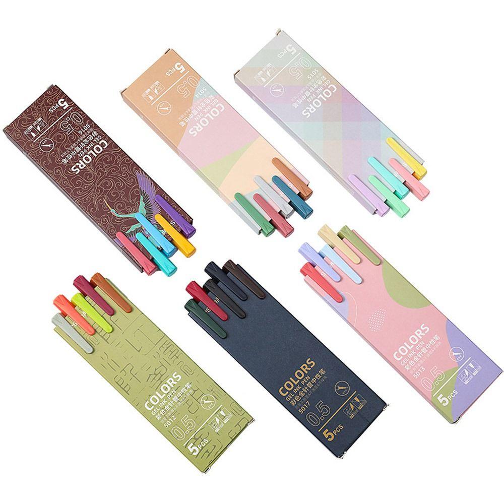 Scrapbooking Supplies Student Stationary Macaron Color Pens Writing Tools Morandi Gel Pen Pens Set