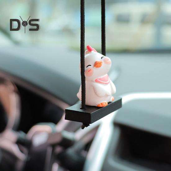 Подвеска для зеркала заднего вида, пара уток, подвесное украшение, легко повесить, очаровательный внешний вид, подвесное украшение для салона автомобиля
