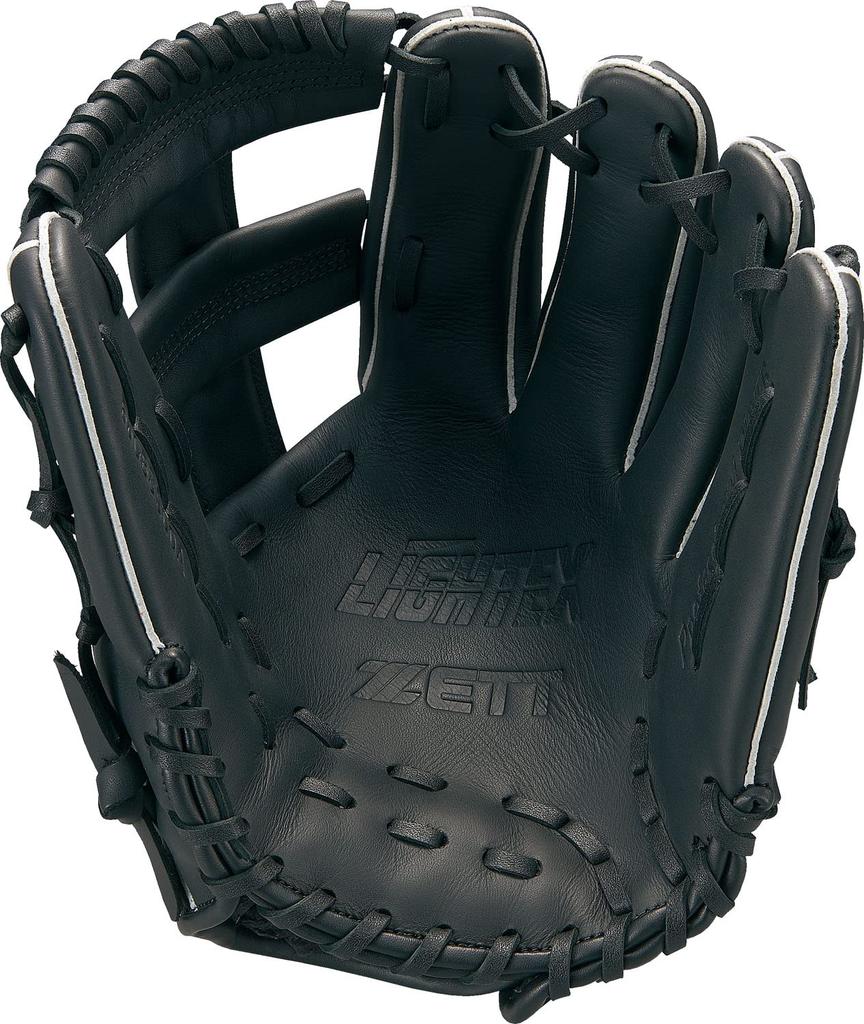 ZETT Baseball ZETT Litex Softball BSGB Throw and Throw Glove, Series, Glove, Infielder's Glove, All-Around, (1900) Black, Left-Handed (RH)