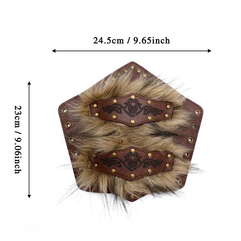Защитные браслеты на запястья из искусственной кожи Средневековые Стимпанк Наручи с меховой броней для Хэллоуина Косплей Костюм Аксессуары