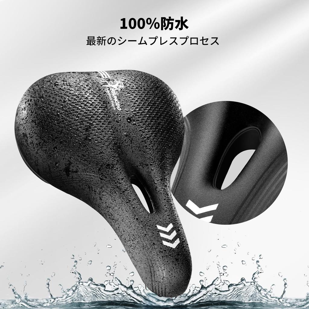 YOUNGDO Bicycle Saddle Saddle Cushion Saddle Super Thick Memory Foam Cushion Shock Absorption No Butt Pain Waterproof No Worries Even On Rainy Days!