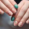 24 Pieces Nail Green Daisy Flower Nail Art Piece Cute Fresh Nail Piece Fake Nail Piece Nail