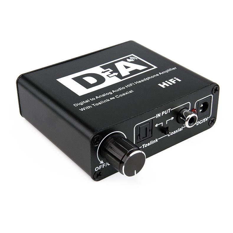 5.1 Channel Digital To Analog Audio Converter with Adjustable Optical Coaxial To 3.5mm Output