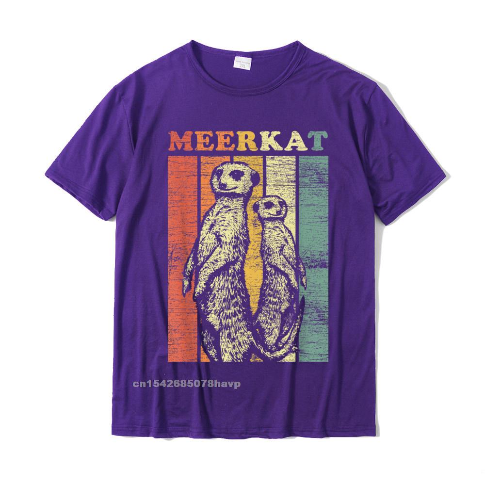 Meerkat TShirt Vintage Retro Style Unisex Hip Hop Fashionable Tops T Shirt Cotton T Shirts Casual