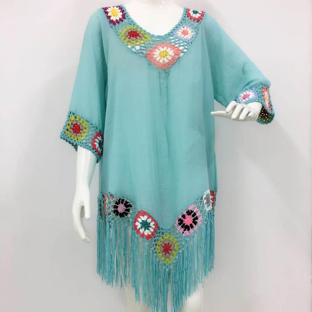 Women's Beach Coverups Summer Hollow Out Bathing Suit Cover Ups for Holiday Vacation Party