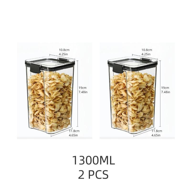 Утолщенный герметичный резервуар для хранения, квадратный прозрачный набор ящиков для хранения сухофруктов, штабелируемые кухонные контейнеры для хранения зерна