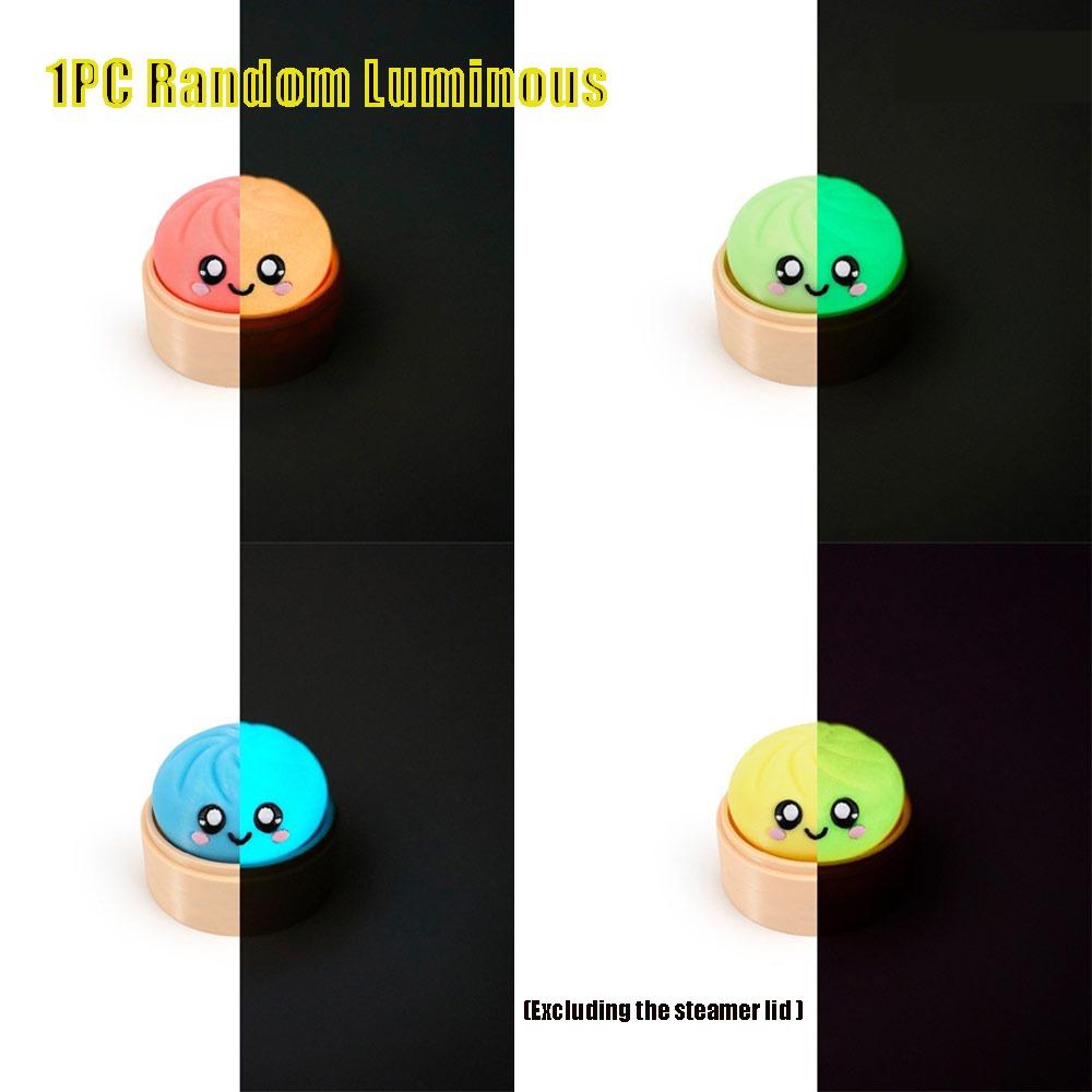 Multiple Gradient Colors Dumplings Blind Box Toy Luminous Baozi Fidget Button Toy Home Decoration