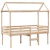VidaXL Lit haut avec toit 80x200 cm bois de pin massif, lit, cadre de lit, lit mezzanine, meuble de chambre à coucher, 3282135