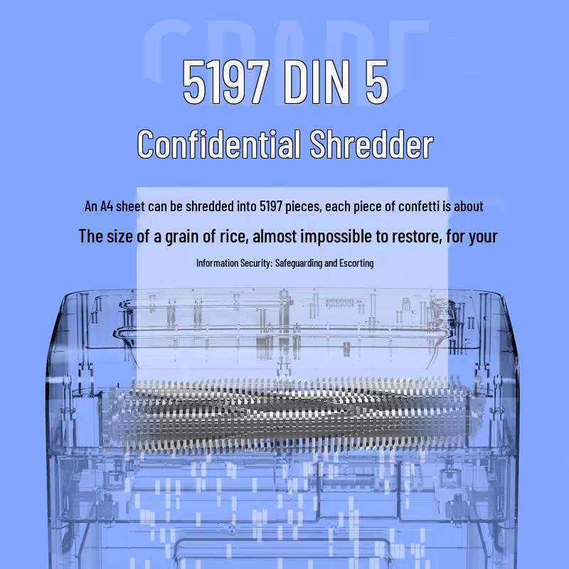 Deli 9914 Level 5 Commercial Paper Shredder CN plug (adapter included)