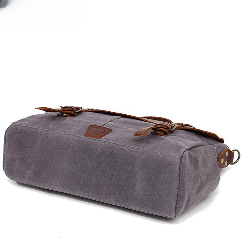 Сумка через плечо из холста с водонепроницаемым портфелем Crazy Horse для мужчин, повседневная сумка для ноутбука через плечо