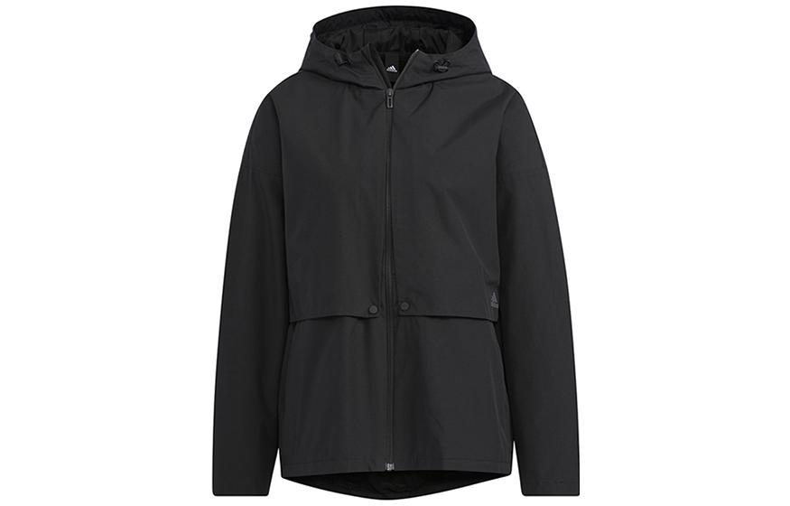 adidas Женская черная куртка-толстовка на молнии с капюшоном HM2777