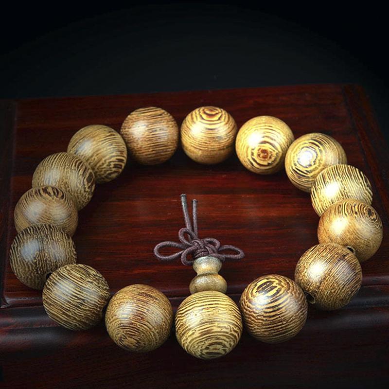 Natural Wenge Bead Bracelet Single Circle Bead Bracelet