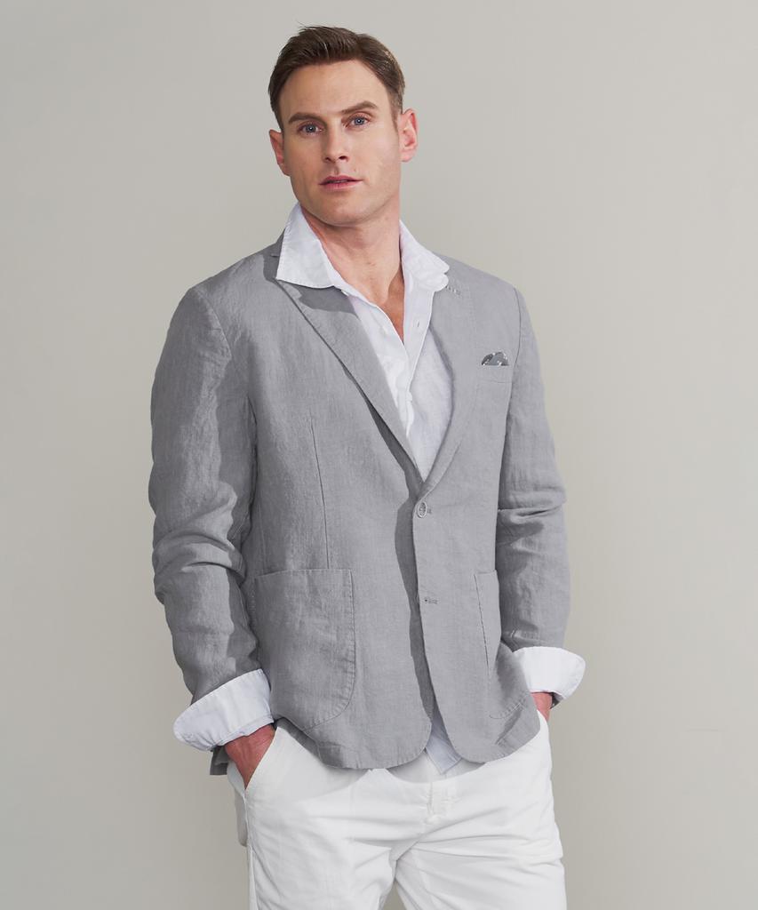 Panicale Grey Washed Linen Jacket