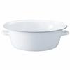 Nichi Nichi Dougu Enamel Basin with Handle, Made In Japan, White, Large