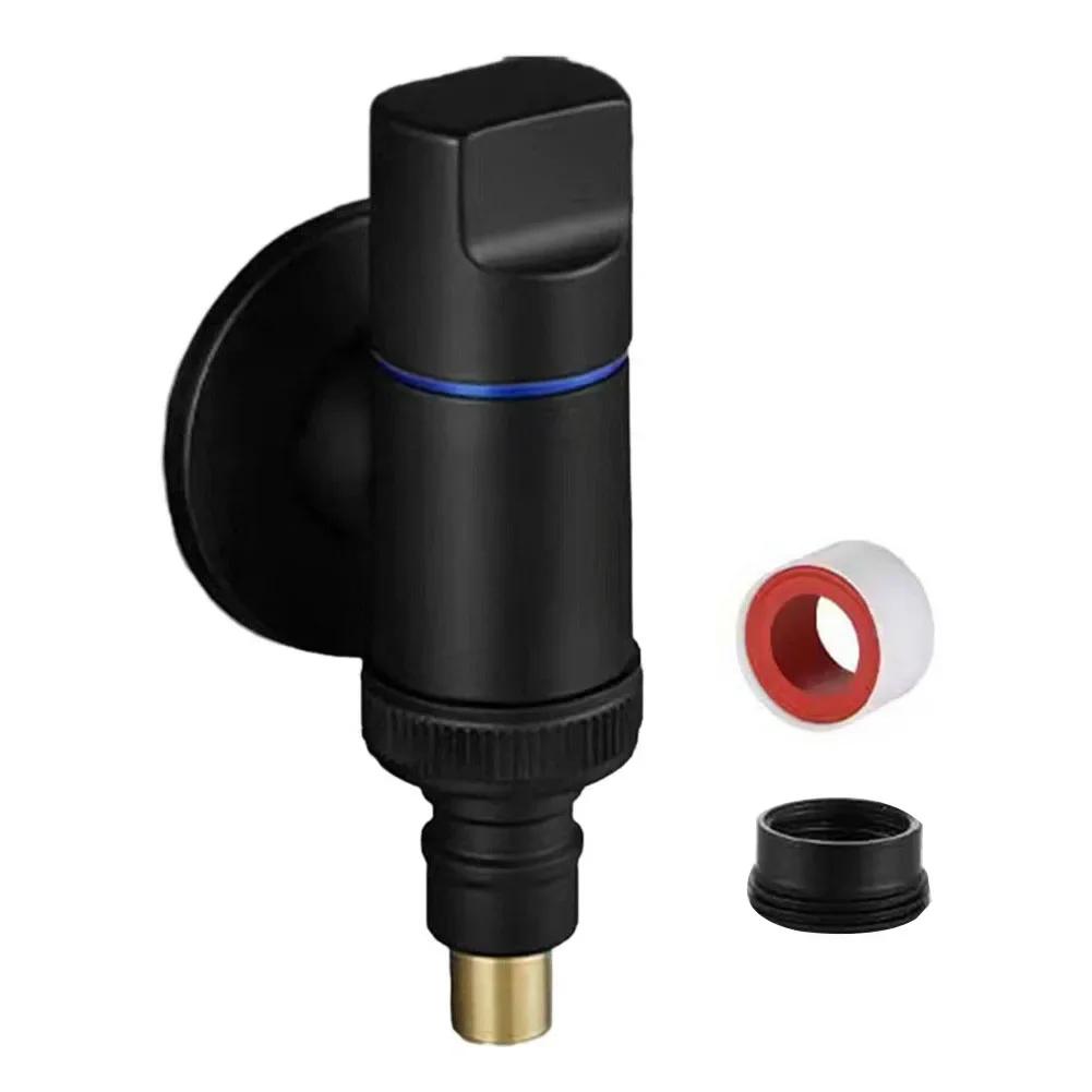 Multifunctional Washing Machine Faucet Water Stop Quick Opening Angle Valve G1/2 Wall Mounted Three-way Toilet Triangle Valve